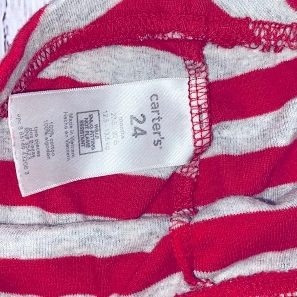 Carters Christmas pajama set size 24 months - Picture 3 of 6